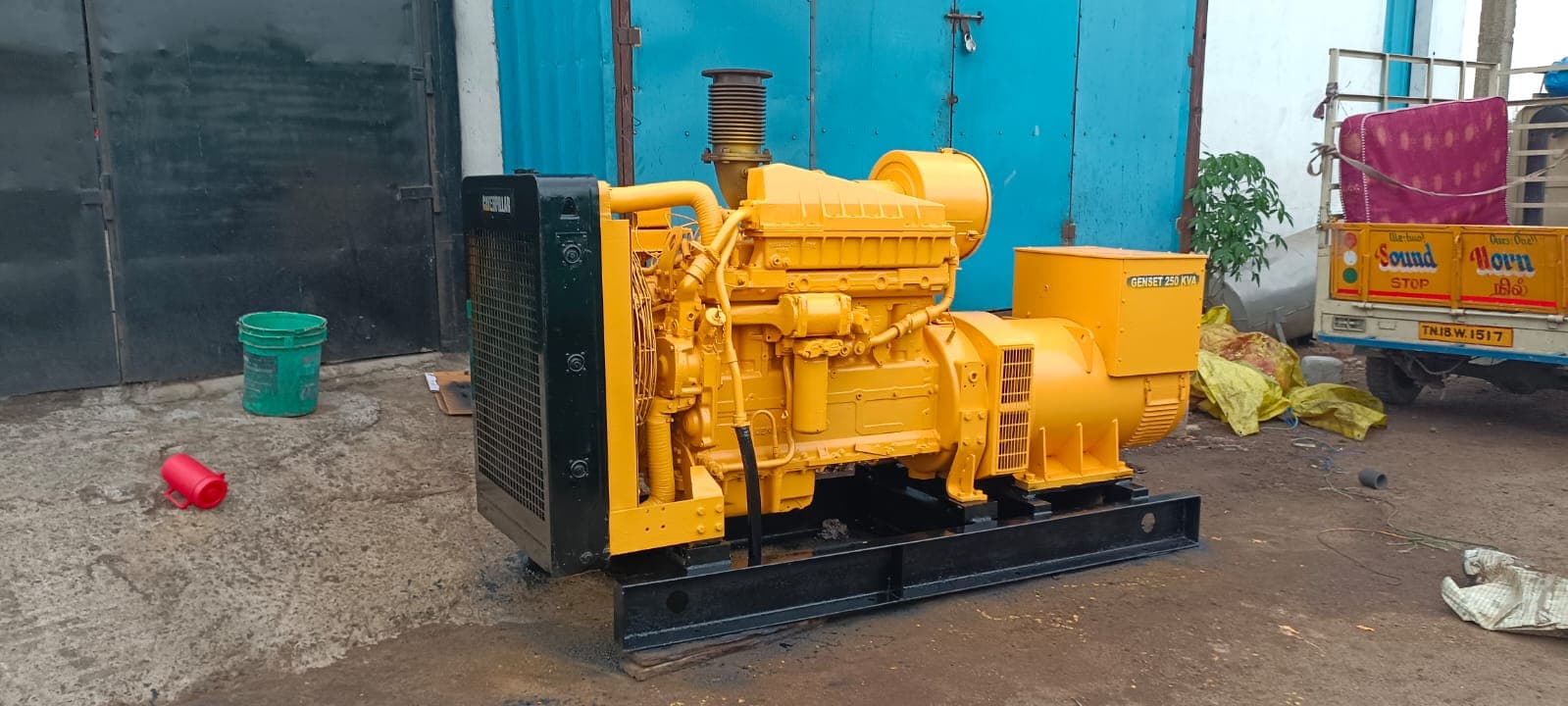 Caterpillar 250 kVA Industrial Diesel Generator Set Overhaul & Skid Base Assembly